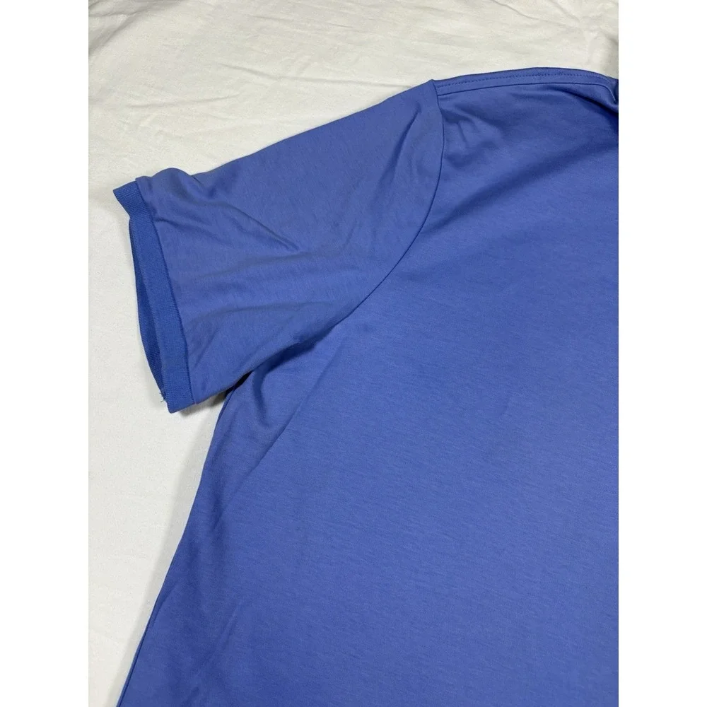 Polo Ralph Lauren Polo Shirt Mens Large Blue Pique Cotton Classic Fit Pony